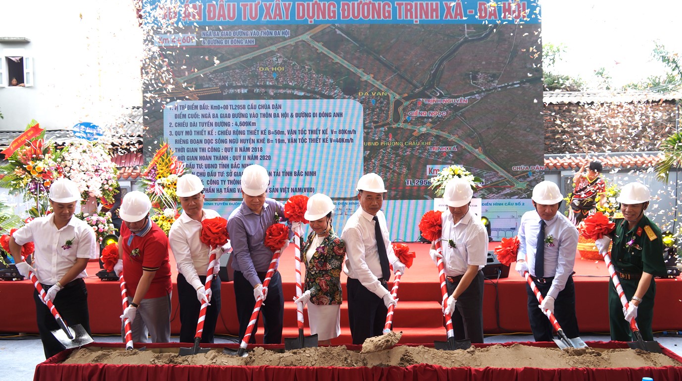 Lễ khởi công đường Trịnh Xá – Đa Hội, thị xã Từ Sơn, tỉnh Bắc Ninh 